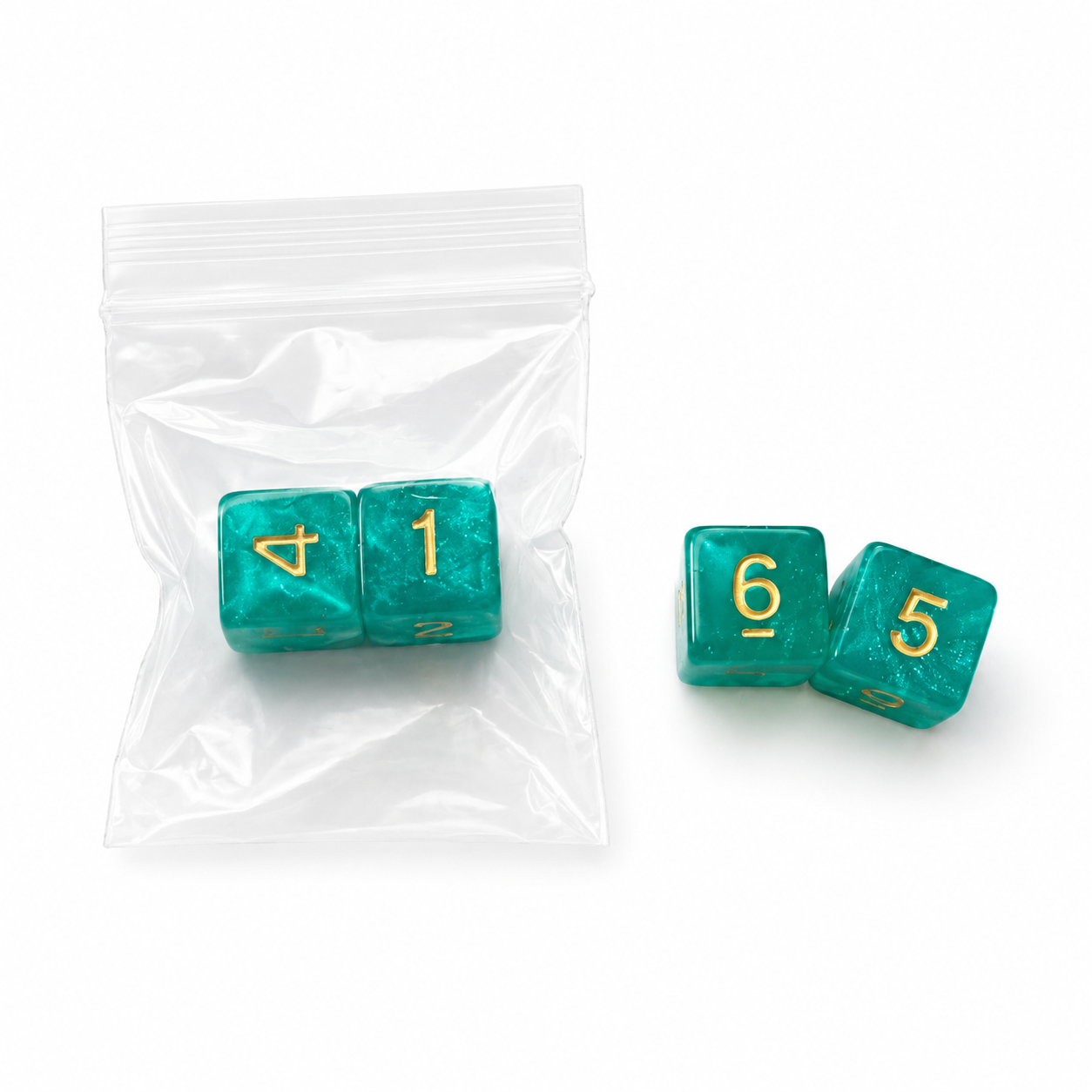 Mahjong Specialty Dice | Teal Pearl