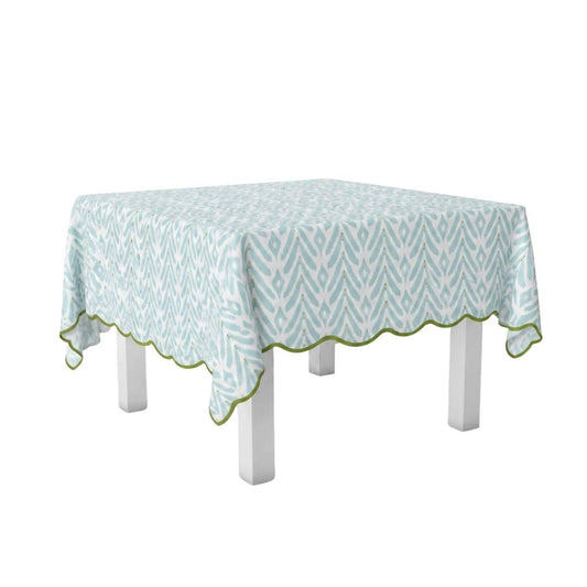 Petite Blue Frond Square Game Tablecloth