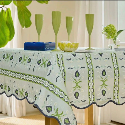Tablecloth | Rosemary Stripe Lagoon