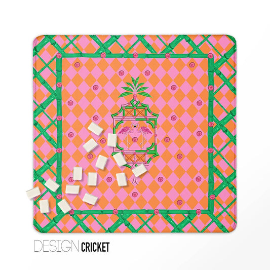 Travel Mahjong Mat | Cricket Monogram