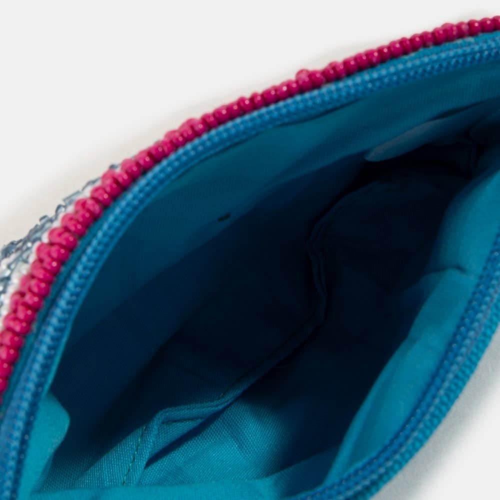 Mahjong With Mahgirls Seed Beaded Coin Purse: MULTI