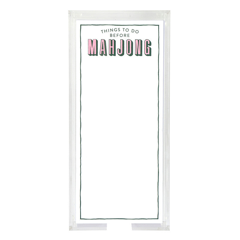 Acrylic Holder & Notepad | Things To Do Before Mahjong