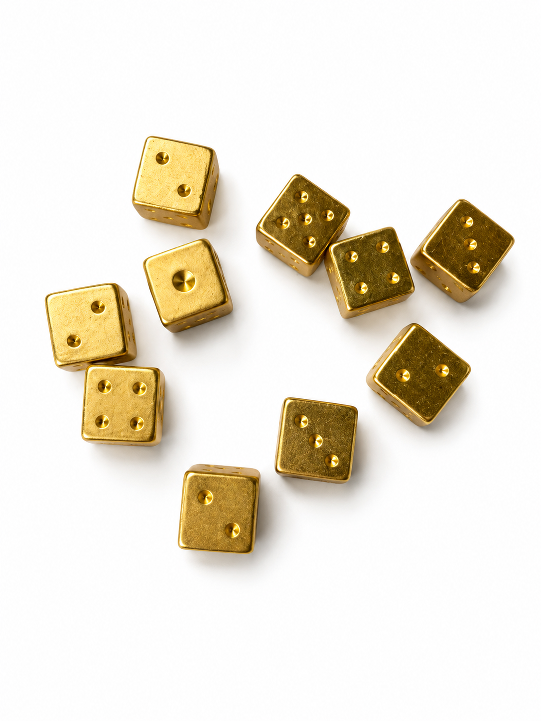 Mahjong Specialty Dice | Gold Lux Metal