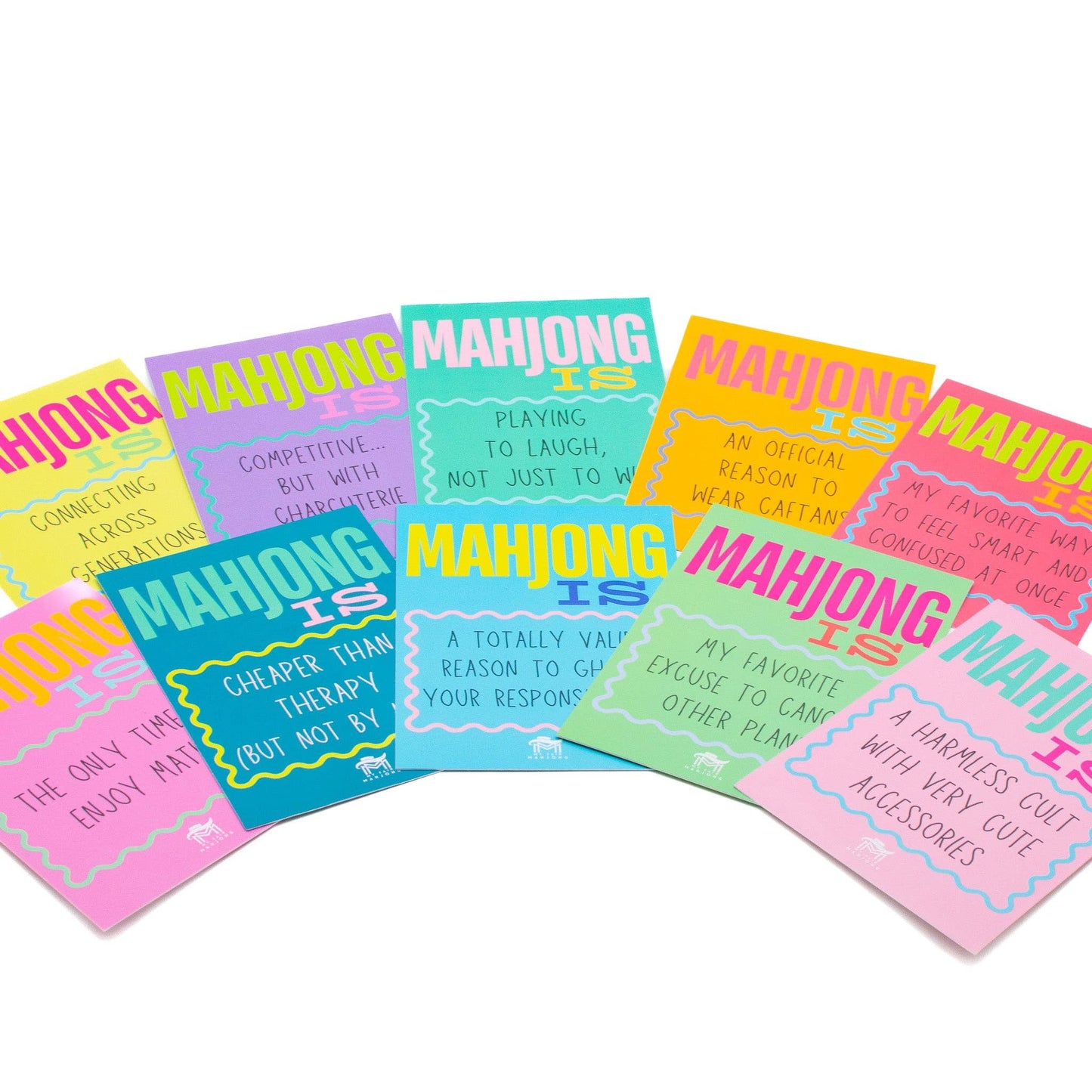 MAHJONG SHUFFLE CARD  |  Mahjong Is Series  |  Sized to Store with League Cards: Purple- Competitive with Charcuterie