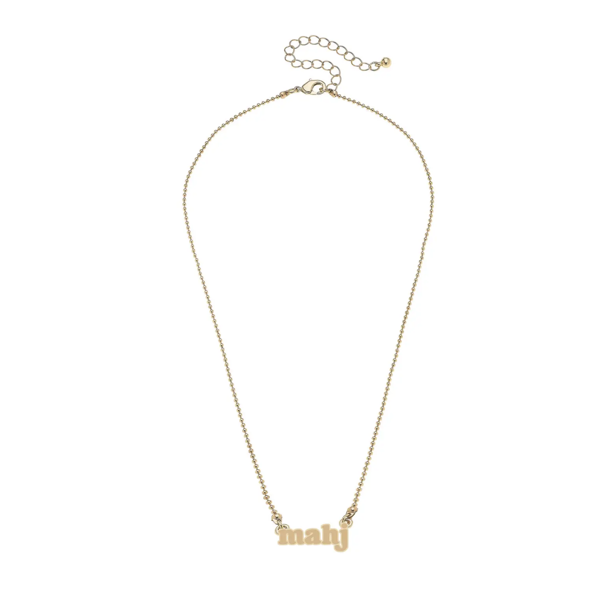 Mahjong Necklace | Gold Ball Chain