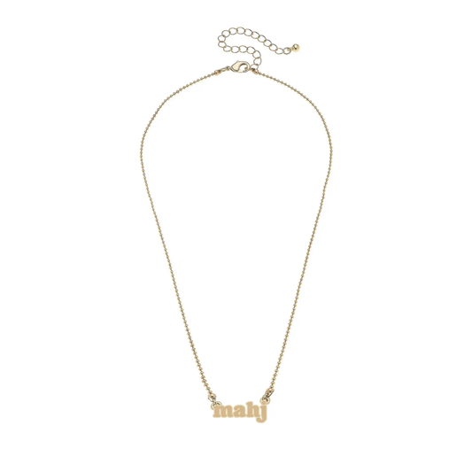 Mahjong Necklace | Gold Ball Chain