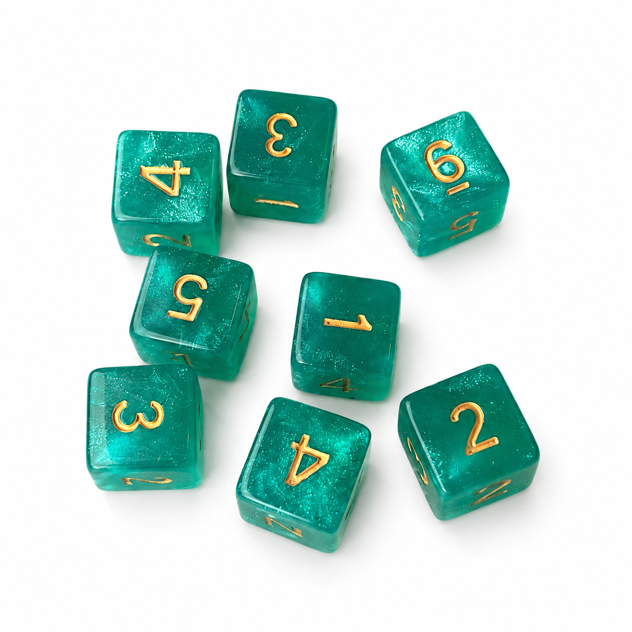 Mahjong Specialty Dice | Teal Pearl