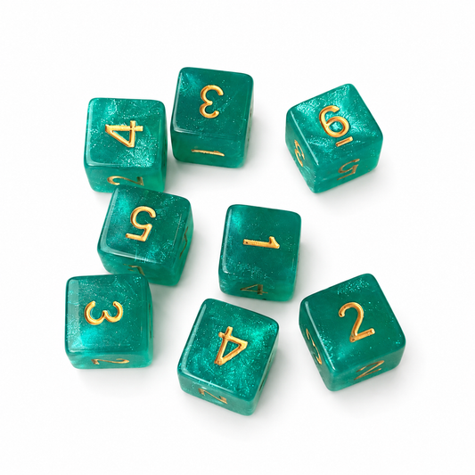 Mahjong Specialty Dice | Teal Pearl