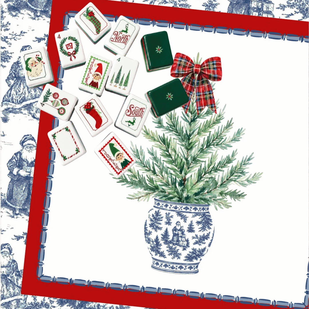 Tartan Toile Noël | Mahjong Mat