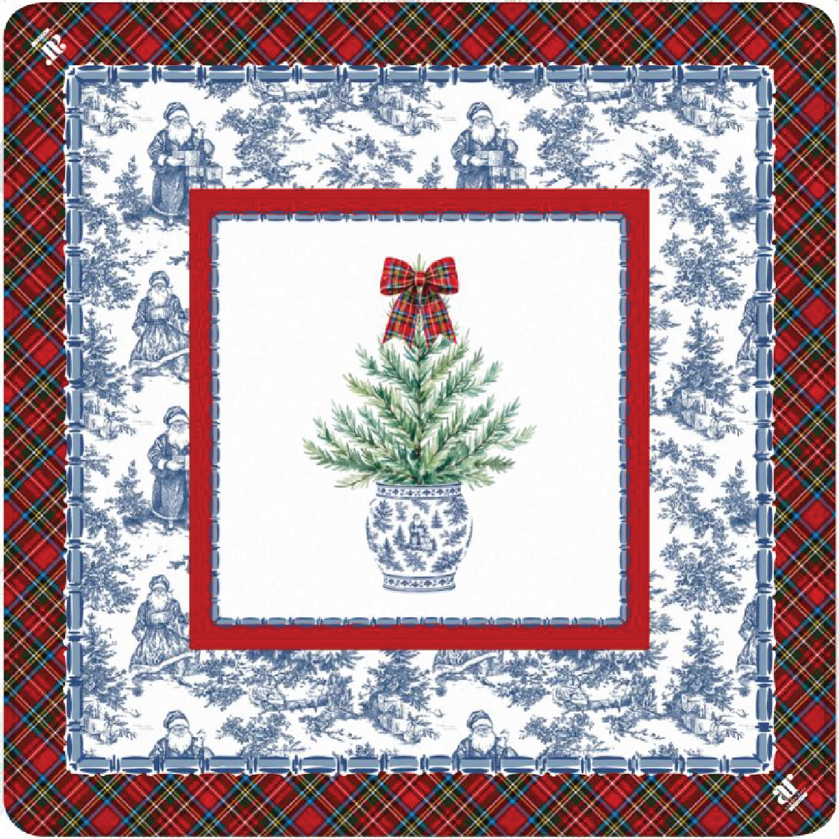 Tartan Toile Noël | Mahjong Mat