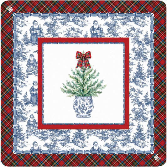 Tartan Toile Noël | Mahjong Mat