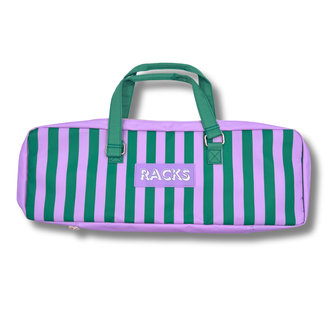 Mahjong Rack Bag  |  Stripes- Pink & Red Rack Bag