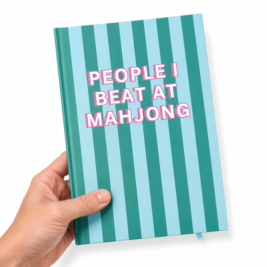 Mahjong Gift Journal | People I Beat at Mahjong | Green