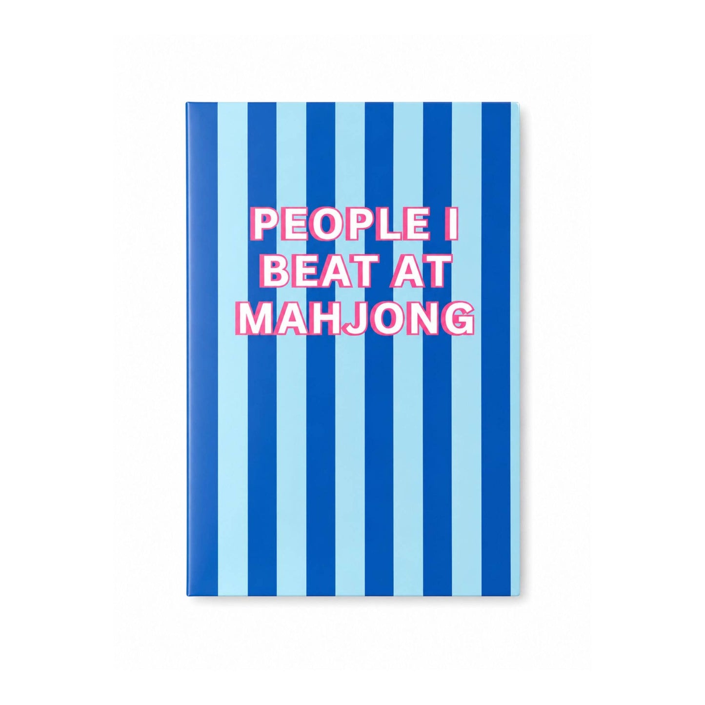 Mahjong Gift Journal | People I Beat at Mahjong | Blue