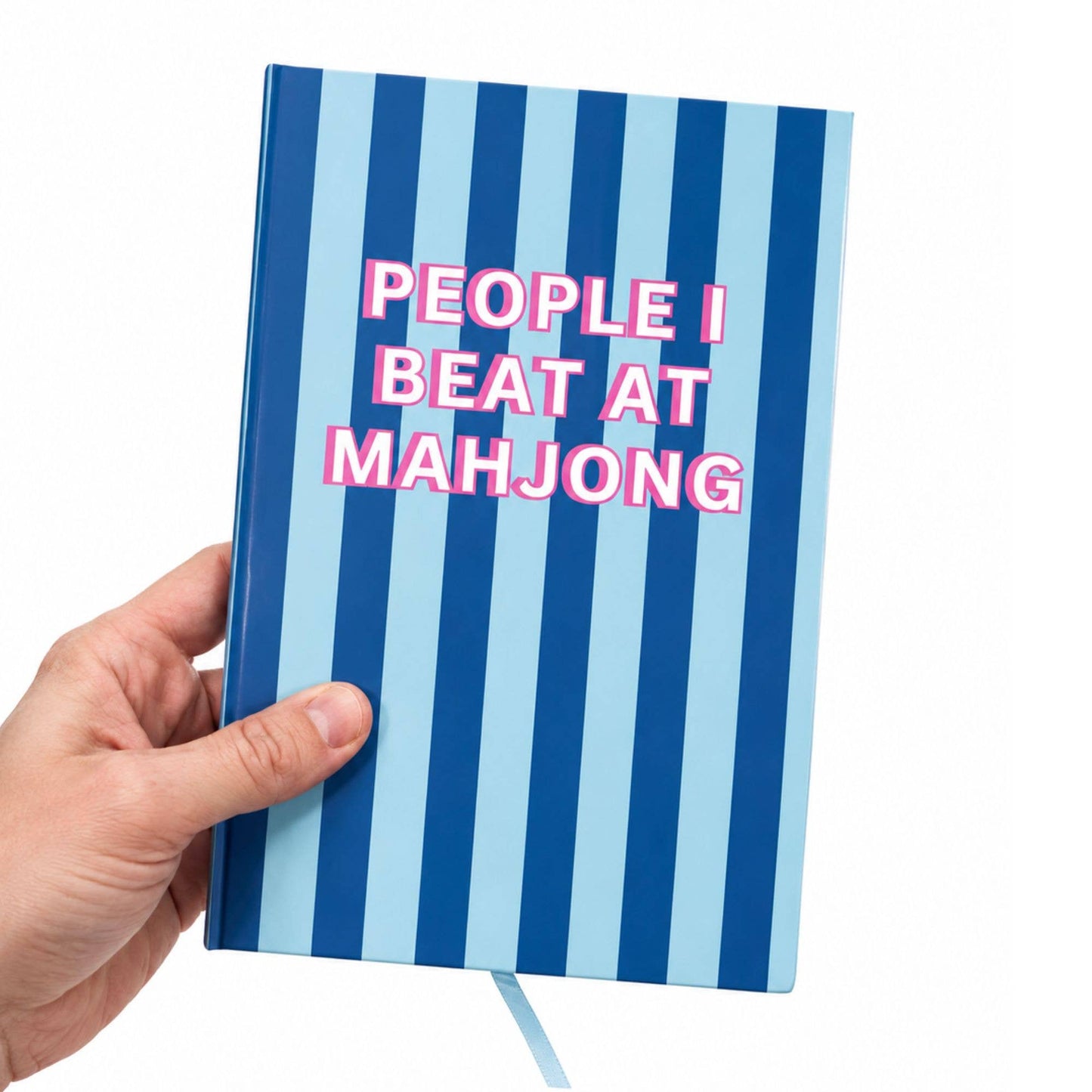 Mahjong Gift Journal | People I Beat at Mahjong | Blue