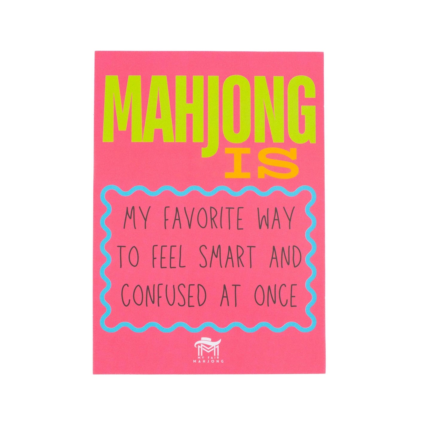 MAHJONG SHUFFLE CARD  |  Mahjong Is Series  |  Sized to Store with League Cards: Purple- Competitive with Charcuterie