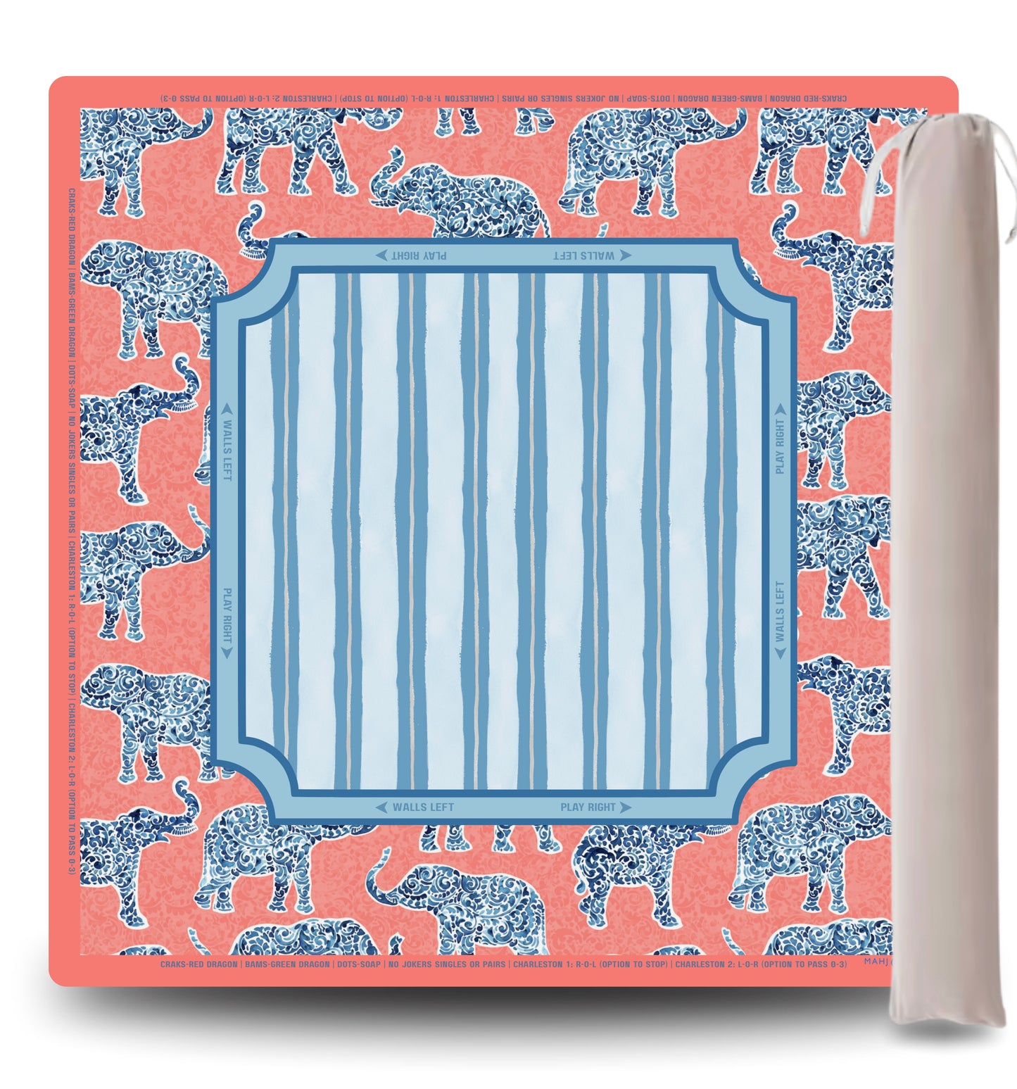 Chinoiserie Elephant Mahjong Mat