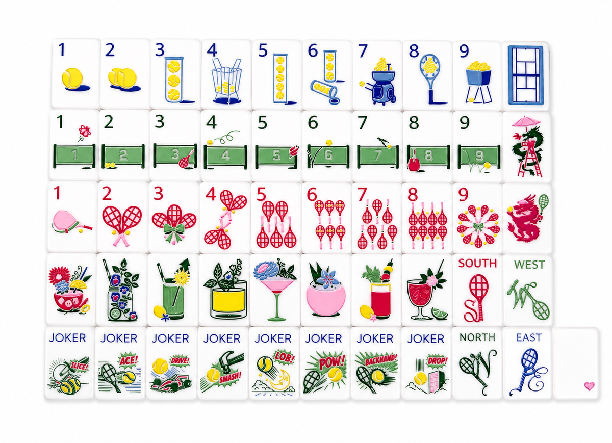 Mahjong Tile Set | Tennis Edition
