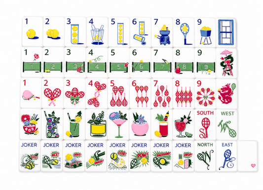 Mahjong Tile Set | Tennis Edition