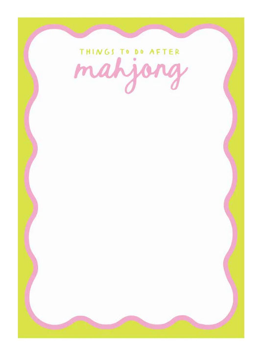 Mahjong Notepad | Things to Do After Mahj