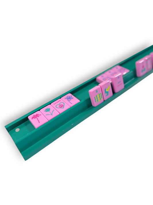 Mahjong Racks & Pushers Set | Aqua