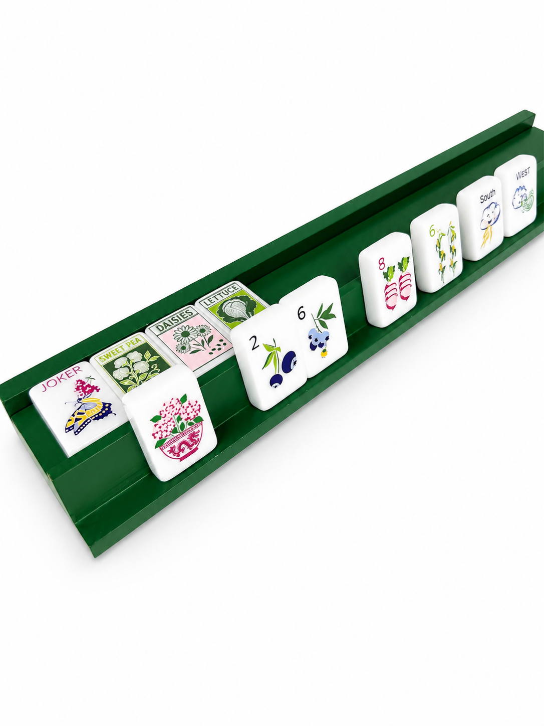 Racks and Pushers | 20” Deep Green Wood