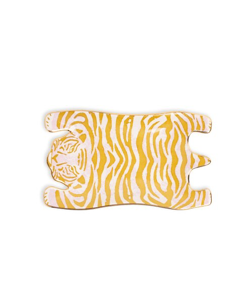 Tiger Dice Dish | Light Pink & Gold