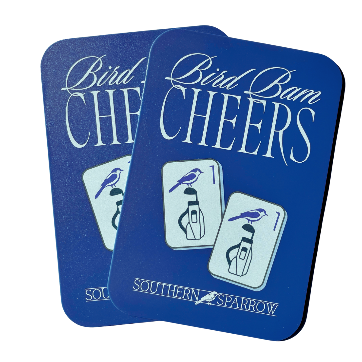 Mahjong Tile Shufflers | Bird Bam Cheers Blue