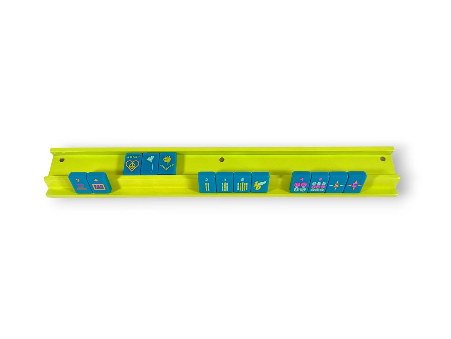 Mahjong Racks & Pushers Set | Chartreuse
