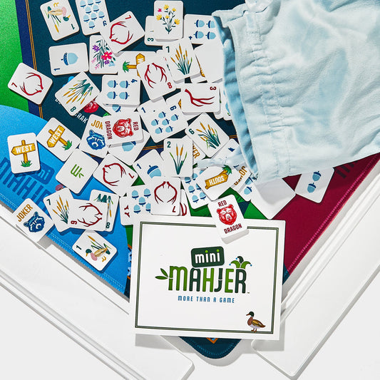 Kids Mahjong Game Set | Mini Mahjer Woodlands Edition