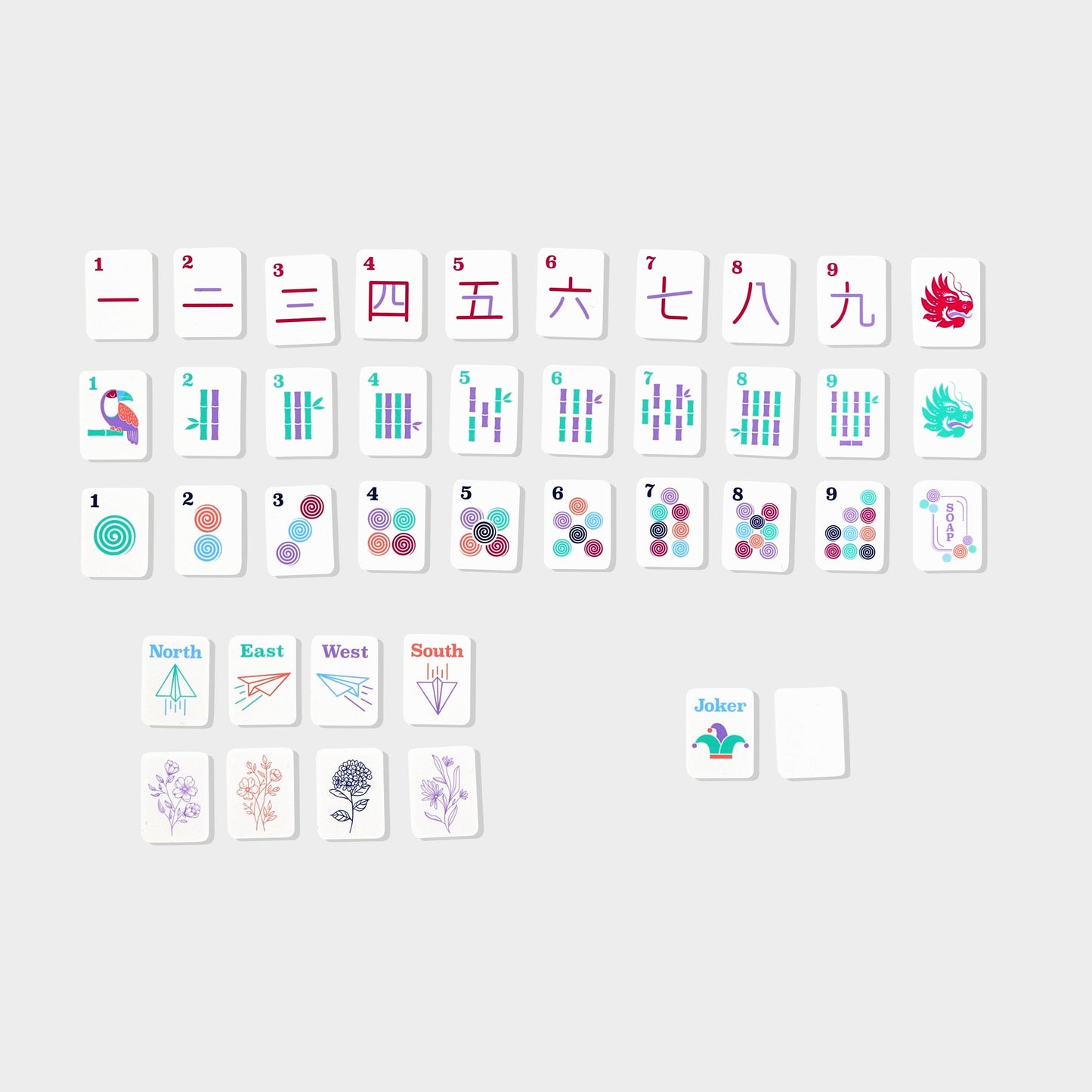 Mahjong Travel Tiles | Mini Mahjer OG Edition - Tiles Only