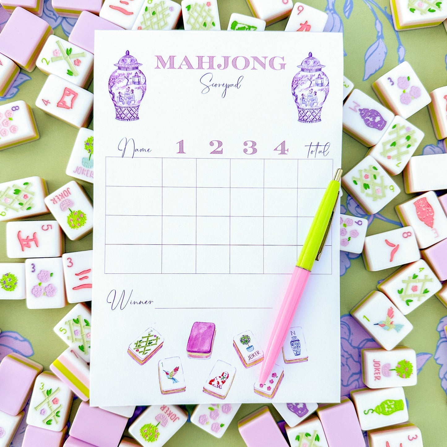 Taylor Tiles Mahjong Scorepad