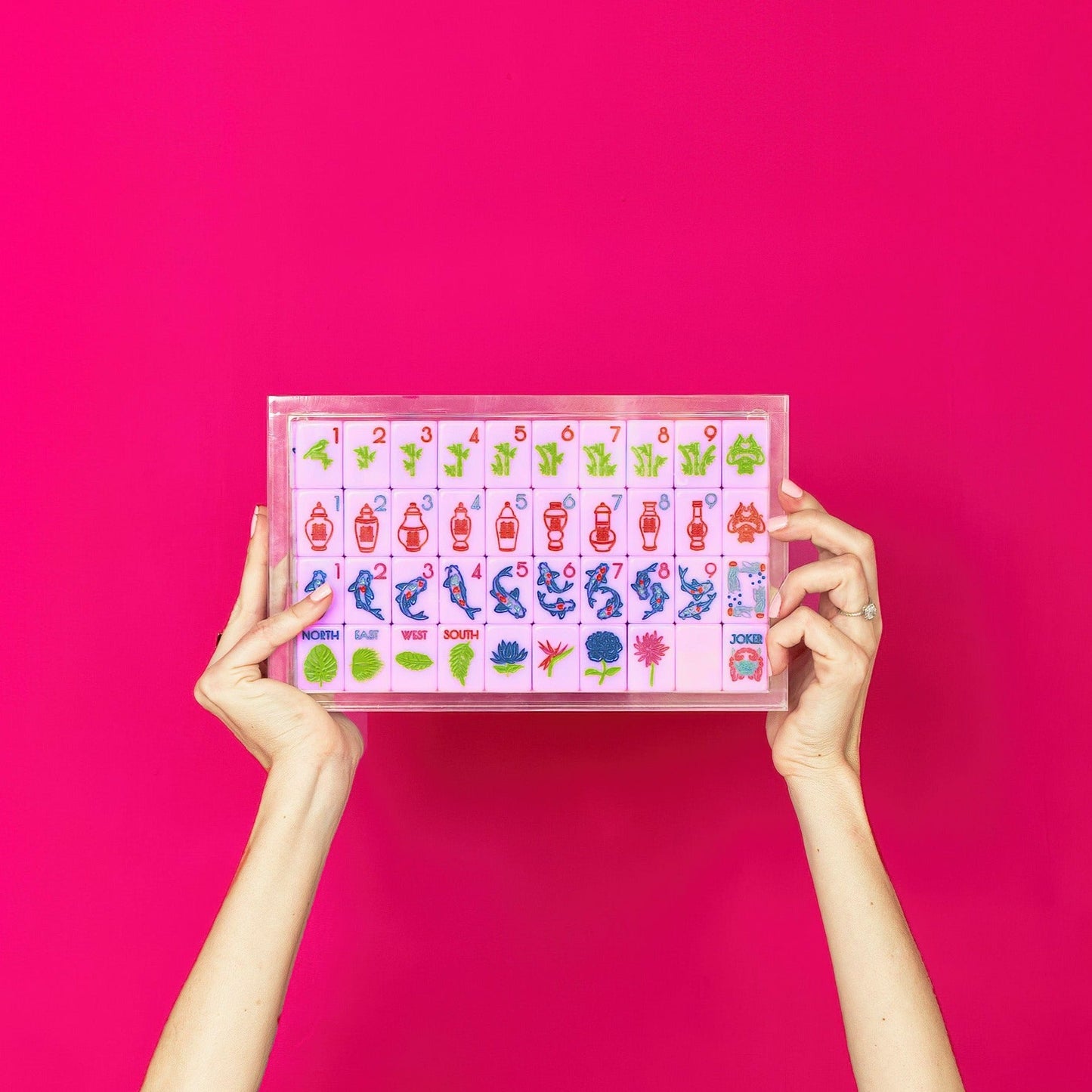 Mahjong Tile Set | Chinoiserie Luxe Lilac