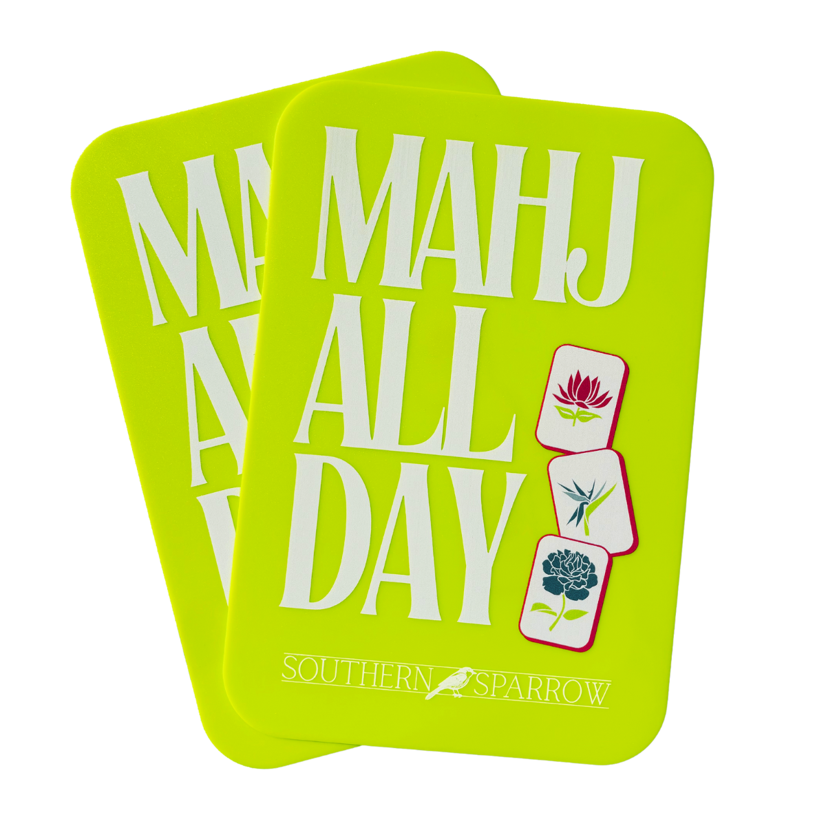 Mahjong Tile Shufflers | Mahj All Day Electric Green