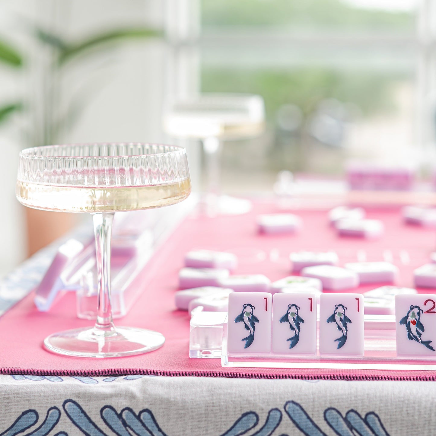 Mahjong Tile Set | Chinoiserie Luxe Lilac