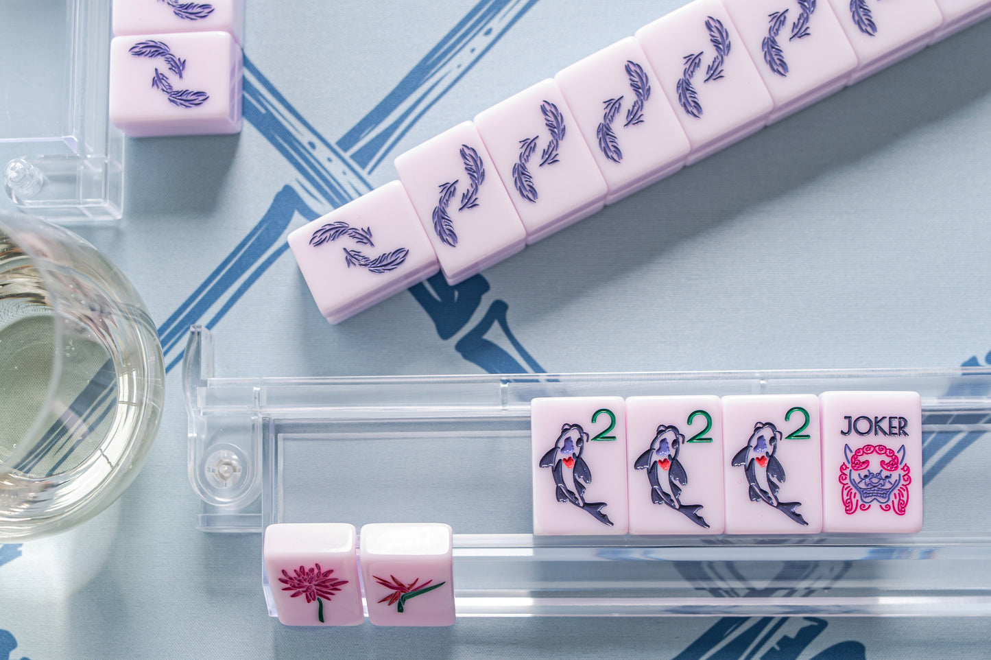 Mahjong Tile Set | Chinoiserie Polished Pink