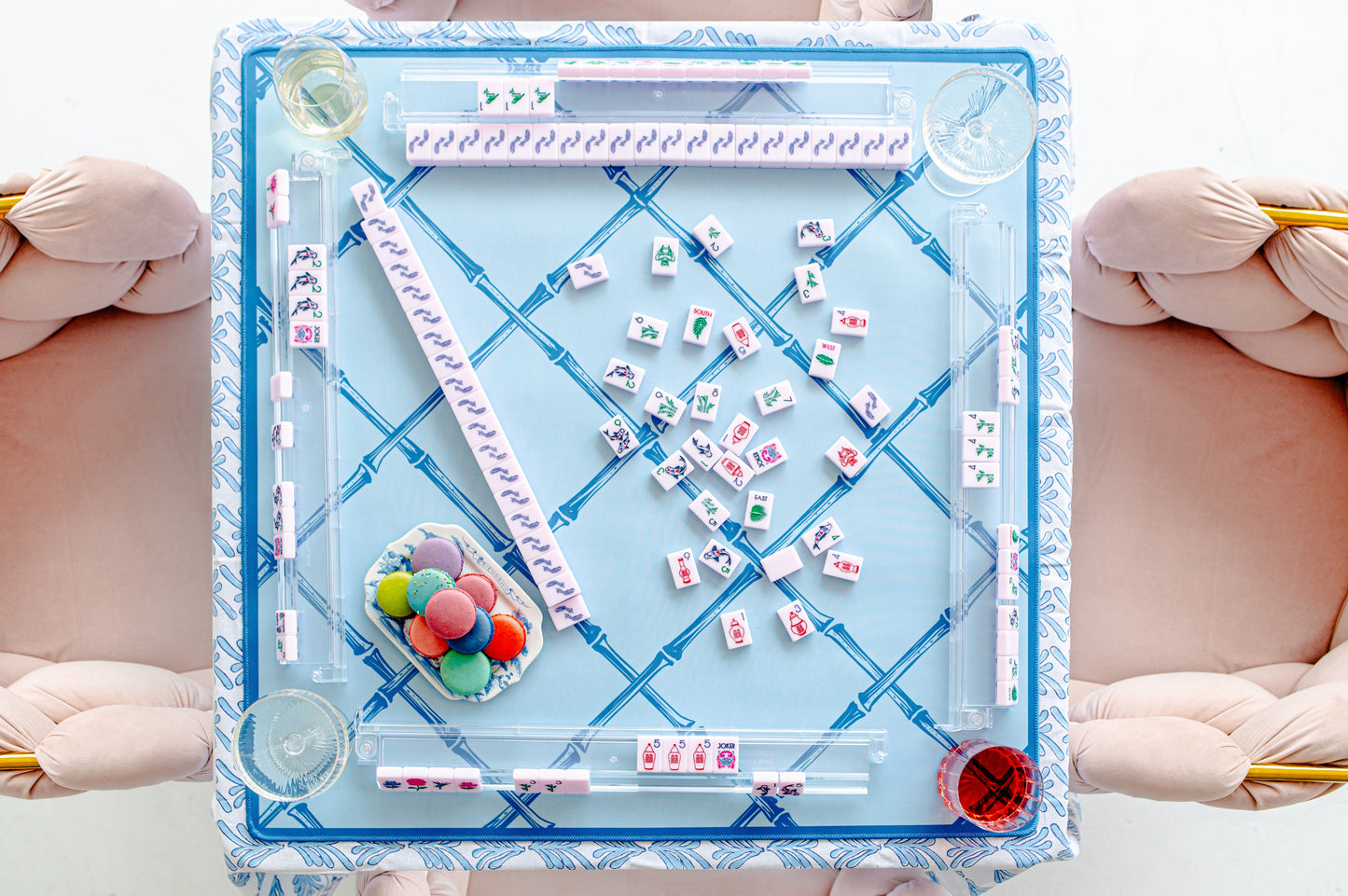 Mahjong Tile Set | Chinoiserie Polished Pink