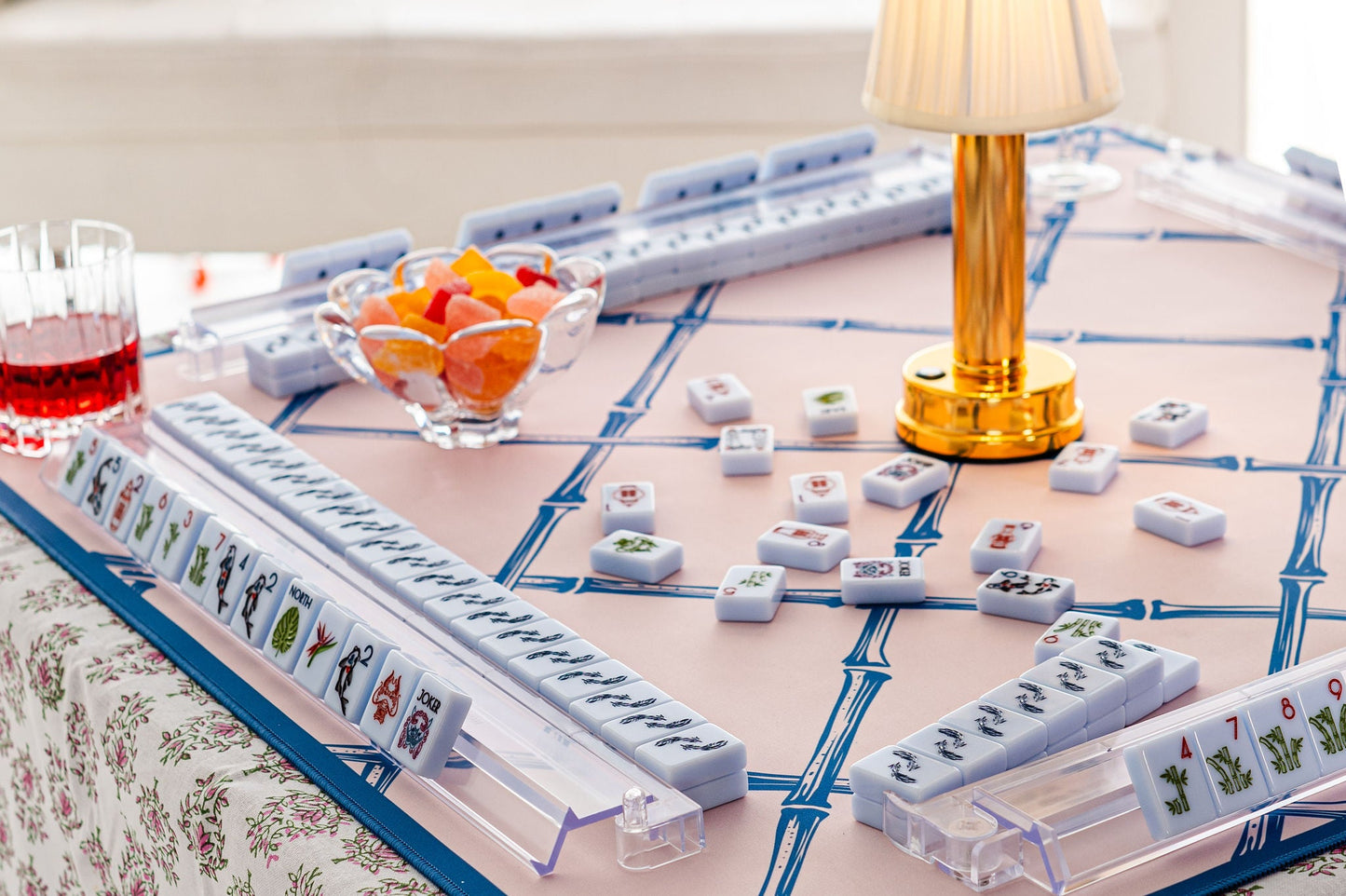 Mahjong Tile Set | Chinoiserie Breezy Blue