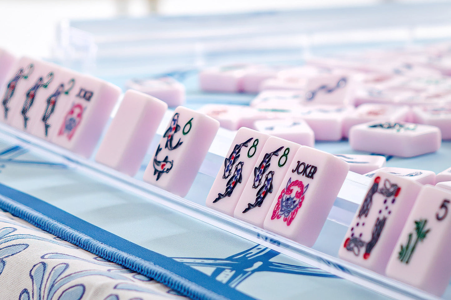 Mahjong Tile Set | Chinoiserie Polished Pink