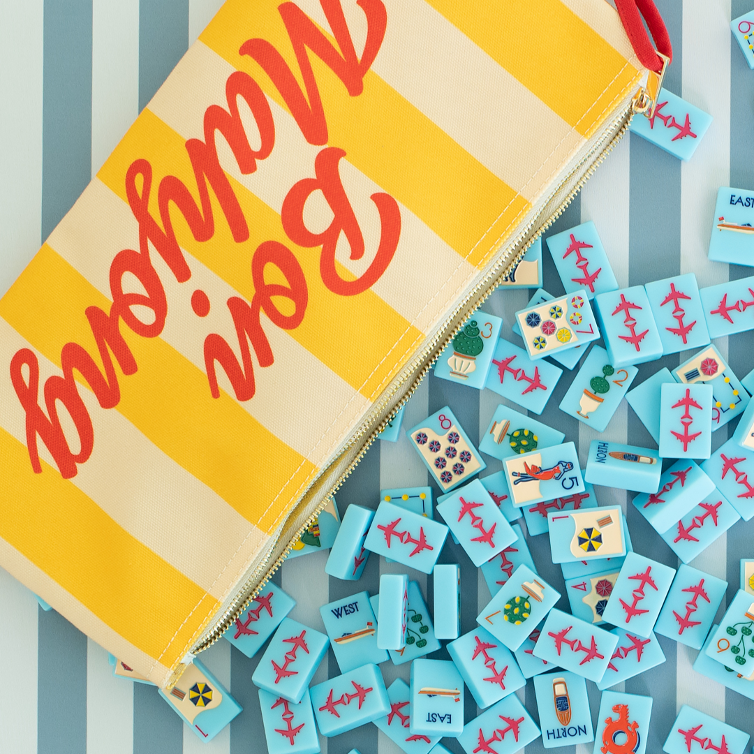 Mahjong Tile Set | Riviera Jet Set Portofino Blue