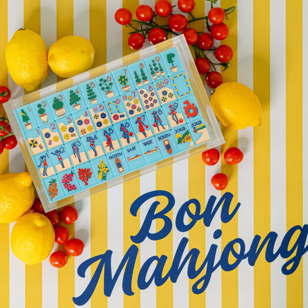 Mahjong Tile Set | Riviera Jet Set Portofino Blue