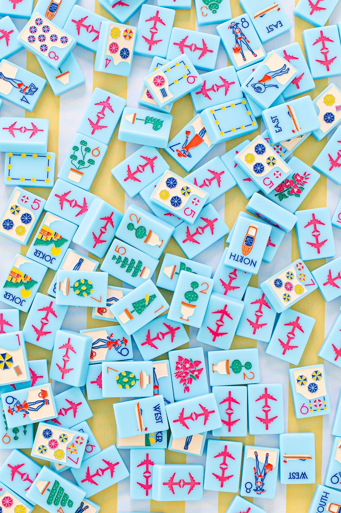 Mahjong Tile Set | Riviera Jet Set Portofino Blue