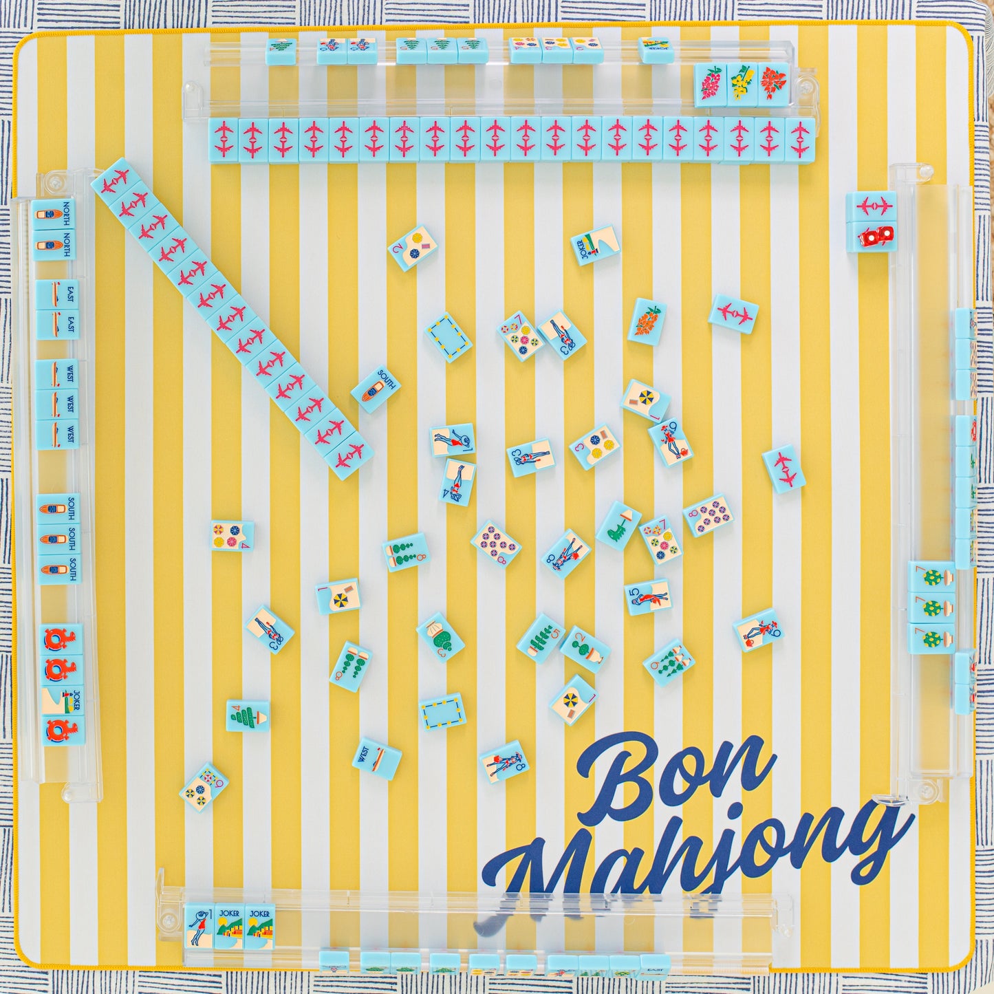 Mahjong Tile Set | Riviera Jet Set Portofino Blue