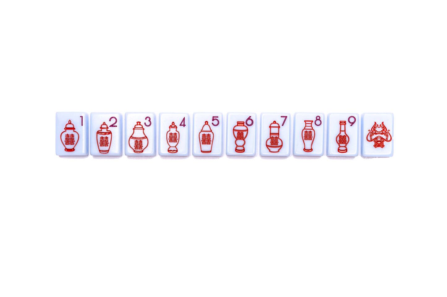 Mahjong Tile Set | Chinoiserie Breezy Blue