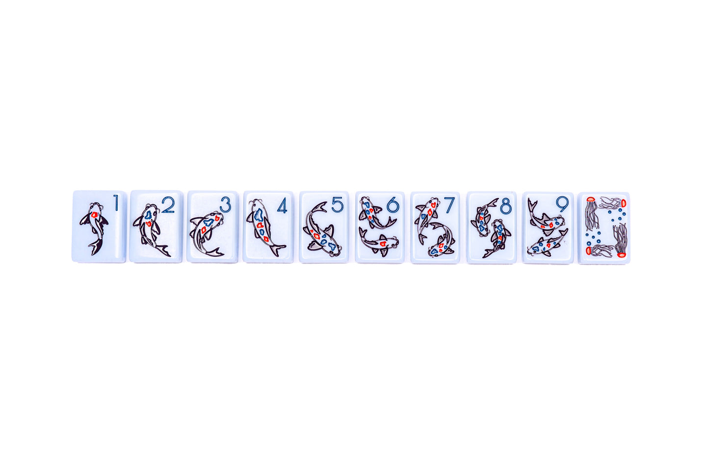 Mahjong Tile Set | Chinoiserie Breezy Blue