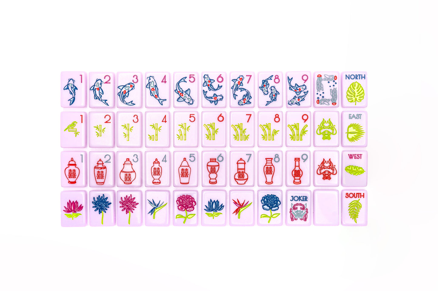 Mahjong Tile Set | Chinoiserie Luxe Lilac