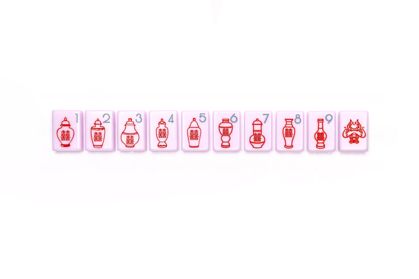 Mahjong Tile Set | Chinoiserie Luxe Lilac