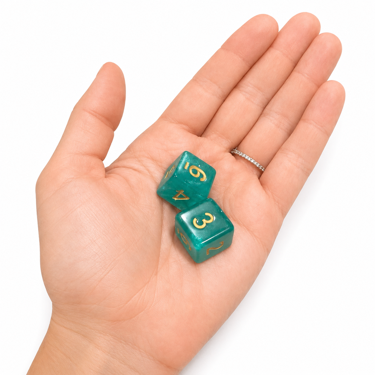 Mahjong Specialty Dice | Teal Pearl