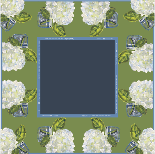 Mahjong Mat | Garden Fresh Hydrangea