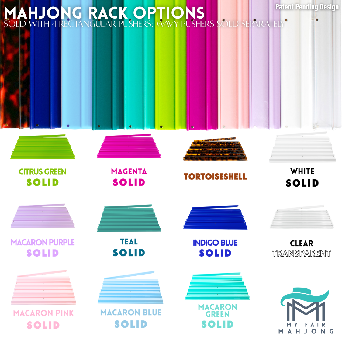 Mahjong Racks | Solid White Premium Acrylic